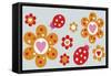 Ladybird Flowers-Carla Martell-Framed Stretched Canvas