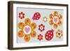 Ladybird Flowers-Carla Martell-Framed Giclee Print