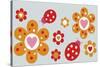 Ladybird Flowers-Carla Martell-Stretched Canvas