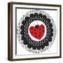 Ladybug Heart-Leslie Wing-Framed Premium Giclee Print