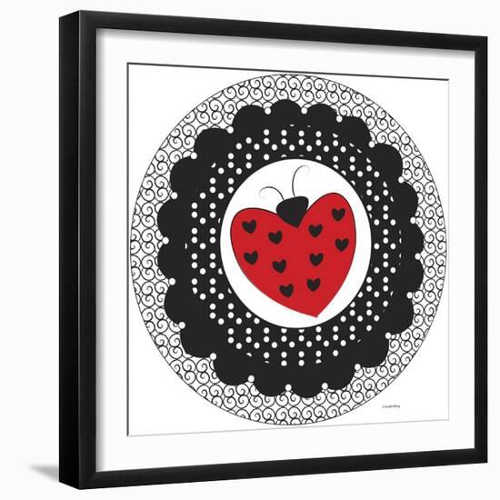 Ladybug Heart-Leslie Wing-Framed Premium Giclee Print