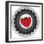 Ladybug Heart-Leslie Wing-Framed Giclee Print