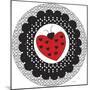 Ladybug Heart-Leslie Wing-Mounted Giclee Print