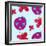 Ladybugs and Butterflies Pattern-null-Framed Giclee Print