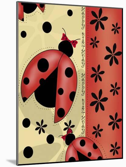 Ladybugs-Maria Trad-Mounted Giclee Print