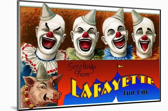 Lafayette Clown Name Drop-null-Mounted Poster