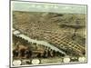 Lafayette, Indiana - Panoramic Map-Lantern Press-Mounted Art Print