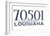 Lafayette, Louisiana - 70501 Zip Code(Blue)-Lantern Press-Framed Art Print