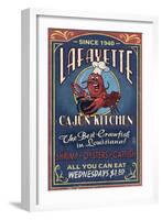 Lafayette, Louisiana - Cajun Kitchen-Lantern Press-Framed Art Print