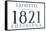 Lafayette, Louisiana - Established Date (Blue)-Lantern Press-Framed Stretched Canvas