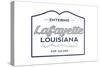 Lafayette, Louisiana - Now Entering (Blue)-Lantern Press-Stretched Canvas