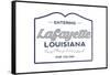 Lafayette, Louisiana - Now Entering (Blue)-Lantern Press-Framed Stretched Canvas