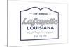 Lafayette, Louisiana - Now Entering (Blue)-Lantern Press-Stretched Canvas