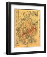 Lafayette National Park - Panoramic Map-Lantern Press-Framed Art Print