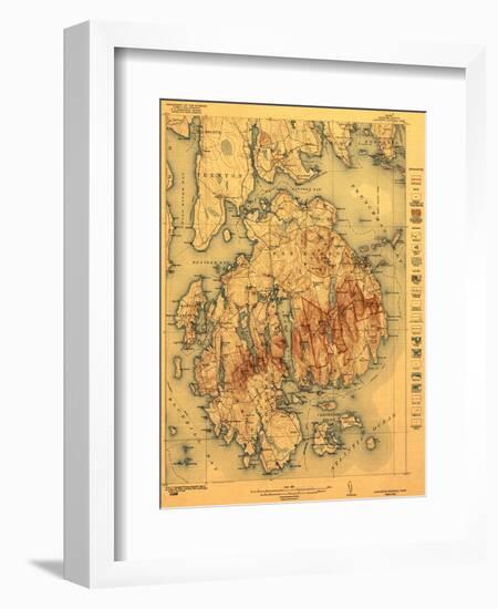 Lafayette National Park - Panoramic Map-Lantern Press-Framed Art Print