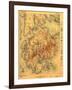 Lafayette National Park - Panoramic Map-Lantern Press-Framed Art Print