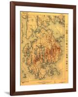 Lafayette National Park - Panoramic Map-Lantern Press-Framed Art Print