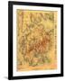 Lafayette National Park - Panoramic Map-Lantern Press-Framed Art Print