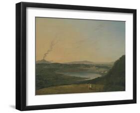 Lago D'Agnano with Vesuvius in the Distance, C.1770-75-Richard Wilson-Framed Giclee Print