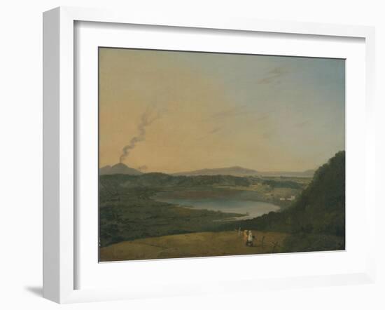 Lago D'Agnano with Vesuvius in the Distance, C.1770-75-Richard Wilson-Framed Giclee Print