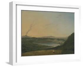 Lago D'Agnano with Vesuvius in the Distance, C.1770-75-Richard Wilson-Framed Giclee Print