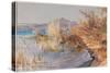 Lago Di Bracciano (W/C on Paper)-Onorato Carlandi-Stretched Canvas