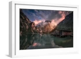 Lago Di Braies, Dolomites-David Martin Castan-Framed Giclee Print