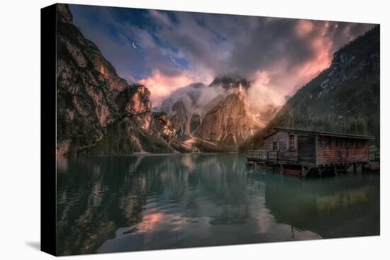 Lago Di Braies, Dolomites-David Martin Castan-Stretched Canvas