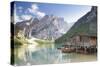 Lago di Braies in the Dolomites, Sud Tyrol, Italy-Julian Elliott-Stretched Canvas