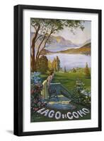 Lago Di Como Poster-Elio Ximenes-Framed Giclee Print