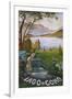 Lago Di Como Poster-Elio Ximenes-Framed Giclee Print