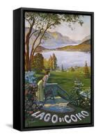 Lago Di Como Poster-Elio Ximenes-Framed Stretched Canvas