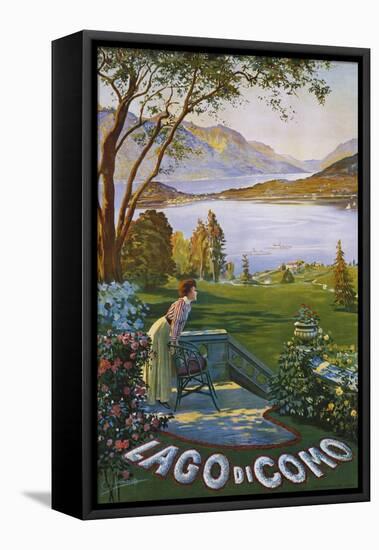 Lago Di Como Poster-Elio Ximenes-Framed Stretched Canvas