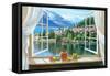 Lago Di Fiori-Dante Lorenzo-Framed Stretched Canvas