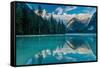 Lago di Landro at dawn, Dolomite Mountains, Italy-David Noton-Framed Stretched Canvas