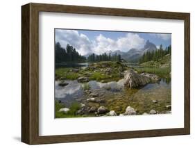 Lago Federa, Rifugio Palmieri, Croda da Lago, Dolomites, Italy-Michael Jaeschke-Framed Photographic Print