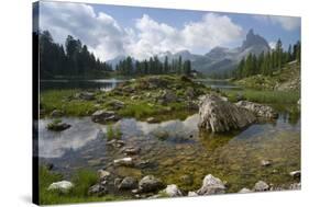 Lago Federa, Rifugio Palmieri, Croda da Lago, Dolomites, Italy-Michael Jaeschke-Stretched Canvas