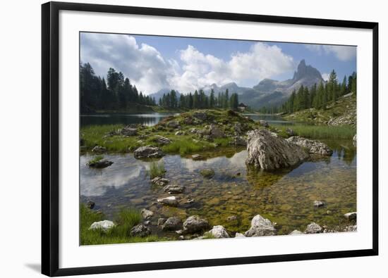 Lago Federa, Rifugio Palmieri, Croda da Lago, Dolomites, Italy-Michael Jaeschke-Framed Photographic Print