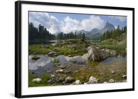 Lago Federa, Rifugio Palmieri, Croda da Lago, Dolomites, Italy-Michael Jaeschke-Framed Photographic Print