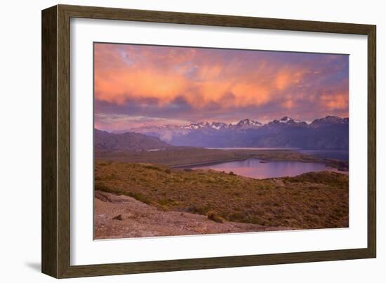 Lago General Carrera and Mountains View From-null-Framed Photographic Print