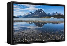 Lago Grey Lake in the Torres Del Paine National Park, Patagonia, Chile, South America-Michael Runkel-Framed Stretched Canvas