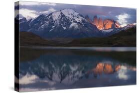 Lago Pehoe with Horn of Torres del Paine, Patagonia, Magellanic, Chile-Pete Oxford-Stretched Canvas
