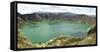 Lago Quilotoa, caldera lake in extinct volcano in central highlands of Andes, Ecuador, South Americ-Tony Waltham-Framed Stretched Canvas