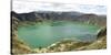 Lago Quilotoa, caldera lake in extinct volcano in central highlands of Andes, Ecuador, South Americ-Tony Waltham-Stretched Canvas