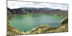 Lago Quilotoa, caldera lake in extinct volcano in central highlands of Andes, Ecuador, South Americ-Tony Waltham-Mounted Photographic Print