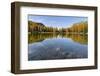 Lago San Pellegrino during fall at Passo San Pellegrino in the Dolomites, Italy.-Martin Zwick-Framed Photographic Print