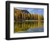 Lago San Pellegrino during fall at Passo San Pellegrino in the Dolomites. Italy.-Martin Zwick-Framed Photographic Print