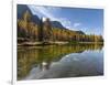 Lago San Pellegrino during fall at Passo San Pellegrino in the Dolomites, Italy.-Martin Zwick-Framed Photographic Print