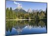 Lago Welsperg. Valle del Canali in the mountain range Pale di San Martino, Italy.-Martin Zwick-Mounted Photographic Print