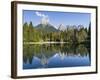 Lago Welsperg. Valle del Canali in the mountain range Pale di San Martino, Italy.-Martin Zwick-Framed Photographic Print